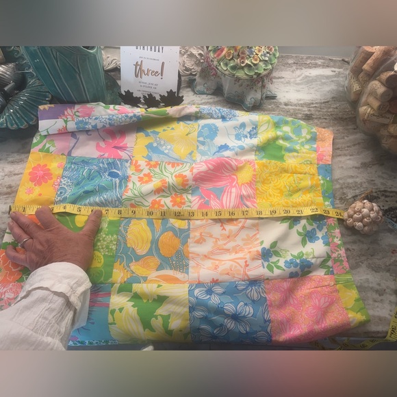 Lilly Pulitzer Floral Patchwork Skirt VINTAGE - Picture 10 of 15